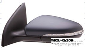 ЗЕРКАЛО ЛЕВАЯ СТОРОНА ЭЛЕКТР С ПОДОГРЕВОМ , УКАЗАТЕЛЬ ПОВОРОТА , АВТОСКЛАДЫВ , ПОДСВЕТ (ASPHERICAL) (ТАЙВАНЬ) для Volkswagen GOLF VI (2009-2011)