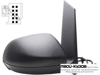 ЗЕРКАЛО ПРАВАЯ СТОРОНА ЭЛЕКТР С ПОДОГРЕВОМ ЧЁРНЫЙ 5 КОНТ (ASPHERICAL) (ТАЙВАНЬ) для Mercedes VITO (2003-)