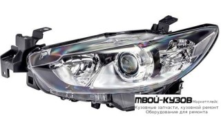 ФАРА ЛЕВАЯ СТОРОНА ПОД КОРРЕКТОР ЛИНЗОВАННАЯ ВНУТРИ ЧЁРНЫЙ (DEPO) для Mazda 6 (2013-)