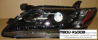 ФАРА ЛЕВАЯ + ПРАВАЯ (КОМПЛЕКТ) ТЮНИНГ (DEVIL EYES) ЛИНЗОВАННАЯ С СВЕТЯЩИЙСЯ ОБОДК (SONAR) ВНУТРИ ЧЁРНЫЙ для Toyota CAMRY V40 (01.2006-)