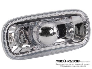 ПОВТОРИТЕЛЬ ПОВОРОТА В КРЫЛО ЛЕВАЯ = ПРАВАЯ ПРОЗРАЧНЫЙ (DEPO) для Audi A6 (04.2004-), Audi A4 (02.2001 - 2004)