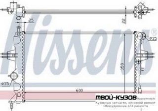 РАДИАТОР ОХЛАЖДЕНИЯ (см.каталог) для Opel ASTRA (03.1998 - 2003), Opel ZAFIRA (04.1999 - 06.2004)