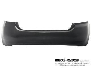 БАМПЕР ЗАДНИЙ (ХЭТЧБЭК) ЧЁРНЫЙ (ТАЙВАНЬ) для Toyota COROLLA DE120 / ZE120 (2002-) ХЭТЧБЭК