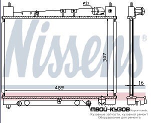РАДИАТОР ОХЛАЖДЕНИЯ MT 1.3 1.5 для Toyota ECHO (2000-), Toyota YARIS (1999 - 11.2002) (12.2002 - 07.2005)