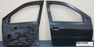 ДВЕРЬ ПЕРЕДНИЙ ПРАВАЯ СТОРОНА БЕЗ ОТВ ПОД МОЛДИНГ (КИТАЙ) для Renault LOGAN (2005-2014)