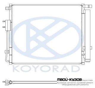 SANTA FE КОНДЕНСАТОР КОНДИЦИОНЕРА (дизель) для Hyundai SANTA FE (2012-)