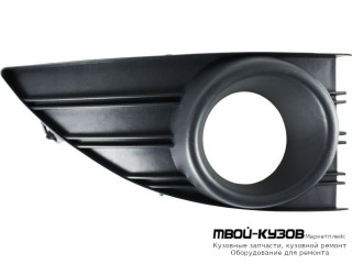 РЕШЕТКА БАМПЕРА ПЕРЕДНИЙ ПРАВАЯ СТОРОНА С ОТВЕРСТИЯМИ ПОД ПРОТИВОТУМАННЫЕ ФАРЫ С ЧЁРНЫЙ (АРГЕНТИНА) для Renault FLUENCE (2010-)