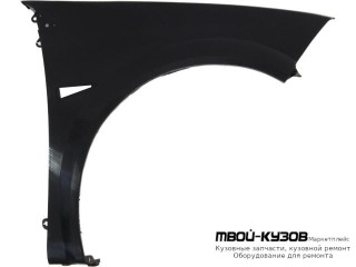 КРЫЛО ПЕРЕДНИЙ ПРАВАЯ СТОРОНА ПЛАСТИК ЧЁРНЫЙ (ИТАЛИЯ) для Renault MEGANE (2003-2007)