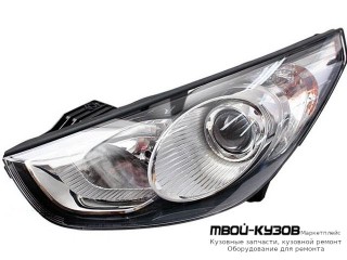 ФАРА ЛЕВАЯ СТОРОНА +/- ПОД КОРРЕКТОР ВНУТРИ (DEPO) ЧЁРНЫЙ для Hyundai IX35 (2010-)
