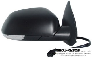 ЗЕРКАЛО ПРАВАЯ СТОРОНА ЭЛЕКТР С ПОДОГРЕВОМ С УКАЗАТЕЛЬ ПОВОРОТА (CONVEX) ГРУНТ (ТАЙВАНЬ) для Skoda OCTAVIA (2004-2008)