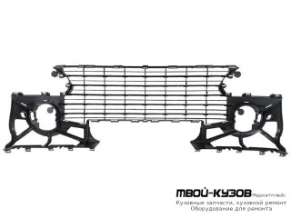 РЕШЕТКА БАМПЕРА ПЕРЕДНИЙ С ОТВЕРСТИЯМИ ПОД ПРОТИВОТУМАННЫЕ ФАРЫ (ТАЙВАНЬ) для Peugeot 307 (2005-)