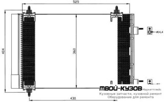 307 {CT C4 04-} КОНДЕНСАТОР КОНДИЦИОНЕРА (см.каталог) для Peugeot 307 (08.2001-)