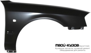 КРЫЛО ПЕРЕДНИЙ ПРАВАЯ СТОРОНА С ОТВ ПОД ПОВТОРИТЕЛЬ БЕЗ ОТВ ПОД МОЛДИНГ МЕТАЛ (ТАЙВАНЬ) для KIA MAGENTIS (2001-)