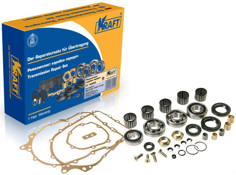 Подшипник КПП ВАЗ-2108 5-ти ступ. рем.к-т полный (KRAFT) KT 103003
