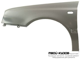 КРЫЛО ПЕРЕДНИЙ ЛЕВАЯ СТОРОНА С ОВАЛЬН ОТВ ПОД ПОВТОРИТЕЛЬ для Volkswagen GOLF III (11.1991 - 09.1997), Volkswagen VENTO (02.1992 - 08.1998)