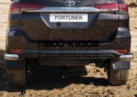 R.5720.009 - ЗАЩИТА ЗАДНЕГО БАМПЕРА d76 уголки (RIVAL) Toyota Fortuner (2017-)