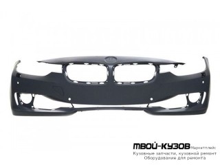 БАМПЕР ПЕРЕДНИЙ (СЕДАН) С ОТВЕРСТИЯМИ ПОД ОМЫВАТЕЛЬ ФАР , ПОД ДАТЧИКИ , БЕЗ ОТВ П/КАМЕРУ , ПАРК. ПОМОЩНИК ГРУНТ (ТАЙВАНЬ) для BMW F30 3 series (2012-)