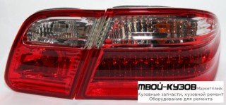 ФОНАРЬ ЗАДНИЙ ВНЕШНИЙ+ВНУТР ЛЕВАЯ + ПРАВАЯ (КОМПЛЕКТ) ТЮНИНГ (СЕДАН) ПРОЗРАЧНЫЙ С ДИОД ГАБАРИТ , СТОП СИГНАЛ (EAGLE EYES) для Mercedes W210 (08.1995 - 08.1999) (09.1999 - 06.2002)