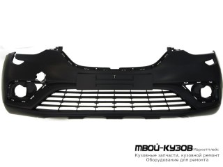 БАМПЕР ПЕРЕДНИЙ ЧЁРНЫЙ С 2 ОТВ ПОД ДАТЧИКИ (ТАЙВАНЬ) для Renault ARKANA (2019-)