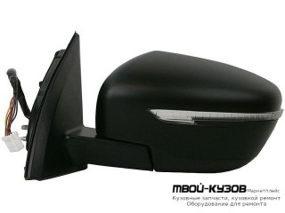 ЗЕРКАЛО ЛЕВАЯ СТОРОНА ЭЛЕКТР С ПОДОГРЕВОМ , УКАЗАТЕЛЬ ПОВОРОТА (CONVEX) (ТАЙВАНЬ) для Nissan QASHQAI (2014-)