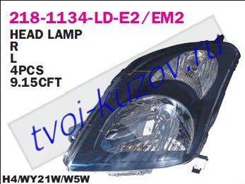 swift фара левая (под электро корректор) внутри (depo) черн 218-1134L-LDEM2