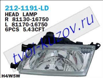 tercel фара левая 212-1191L-LD