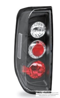 ФОНАРЬ ЗАДНИЙ ВНЕШНИЙ ЛЕВАЯ + ПРАВАЯ (КОМПЛЕКТ) ТЮНИНГ ПРОЗРАЧНЫЙ (JUNYAN) ВНУТРИ ЧЁРНЫЙ для Nissan NAVARA (2006-)
