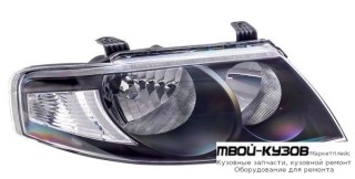 ФАРА ПРАВАЯ СТОРОНА ПОД КОРРЕКТОР ВНУТРИ (DEPO) ЧЁРНЫЙ для Nissan ALMERA CLASSIC (01.2006-)