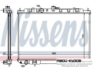 РАДИАТОР ОХЛАЖДЕНИЯ MT 2 2.5 (NRF) (GERI) (NISSENS) для Nissan X-TRAIL (06.2001-)