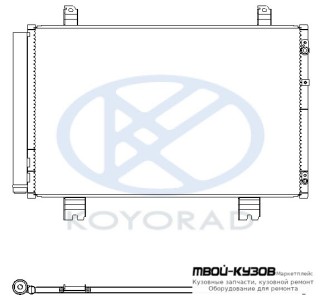 LS460/600hL КОНДЕНСАТОР КОНДИЦИОНЕРА (KOYO) для Lexus LS460 / 600hL 2007-
