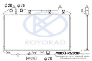 РАДИАТОР ОХЛАЖДЕНИЯ (СЕДАН) (ХЭТЧБЭК) 1.4 MT (KOYO) для Honda CIVIC (2006-2011) СЕДАН, Honda CIVIC (2006-2011) ХЭТЧБЭК / КУПЕ