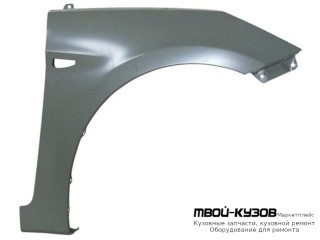 КРЫЛО ПЕРЕДНИЙ ПРАВАЯ СТОРОНА С ОТВ ПОД ПОВТОРИТЕЛЬ (ТАЙВАНЬ) для Hyundai SOLARIS (2011-)