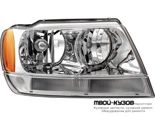 ФАРА ПРАВАЯ СТОРОНА ПОД КОРРЕКТОР ЕВРОПА (DEPO) для Jeep GRAND CHEROKEE (1999-2005)