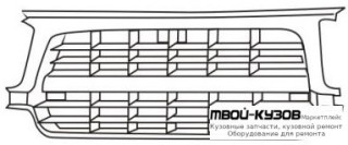 РЕШЕТКА РАДИАТОРА СЕРЫЙЕБРИСТО-ЧЁРНЫЙ (ТАЙВАНЬ) для Toyota LANDCRUISER 80 (01.1990 - 01.1998)