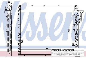 E36 КОНДЕНСАТОР КОНДИЦИОНЕРА (NISSENS) (NRF) (GERI) (см.каталог) для BMW E36 (12.1990 - 01.2000)