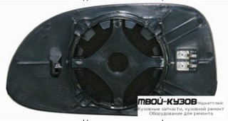 СТЕКЛО ЗЕРКАЛА ПРАВАЯ СТОРОНА С ПОДОГРЕВОМ (CONVEX) (ТАЙВАНЬ) для Ravon GENTRA (2015-), Chevrolet LACETTI (2004-) / DAEWOO NUBIRA (2004-)