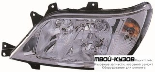 ФАРА ЛЕВАЯ СТОРОНА БЕЗ ПРОТИВОТУМ ПОД КОРРЕКТОР (DEPO) для Mercedes SPRINTER (02.2000-)