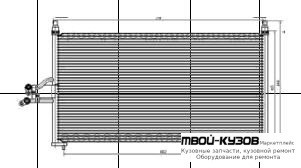 ESCAPE {MAVERIC 00-/TRIBUTE 00-} КОНДЕНСАТОР КОНДИЦИОНЕРА для Ford ESCAPE USA (2001-), Ford MAVERICK (EURO) (2000-2002) ESCAPE (USA) (2001- / 2008-), Mazda TRIBUTE (2001-2004) (2005-2006)