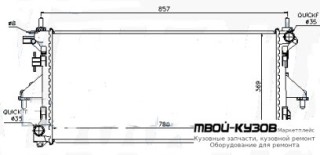 РАДИАТОР ОХЛАЖДЕНИЯ (см.каталог) для Peugeot BOXER (2006-) / CITROEN JUMPER (2006-) / FIAT DUCATO кроме Рос.сборки (2006-), Citroen JUMPER (2006-), Fiat DUCATO (2006-)