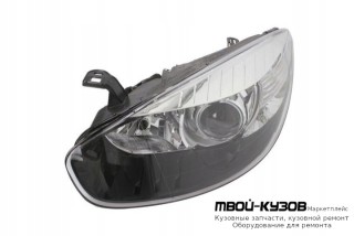 ФАРА ПРАВАЯ СТОРОНА ЛИНЗОВАННАЯ (КСЕНОН) ПОД КОРРЕКТОР , ВНУТРИ ЧЁРНЫЙ (DEPO) для Renault FLUENCE (2010-)