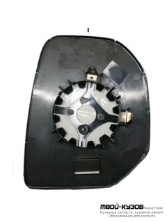 СТЕКЛО ЗЕРКАЛА ПРАВАЯ СТОРОНА С ПОДОГРЕВОМ (CONVEX) (ТАЙВАНЬ) для Citroen BERLINGO / PEUGEOT PARTNER (01.2003-), Citroen BERLINGO / PEUGEOT PARTNER (10.1996 - 12.2002)