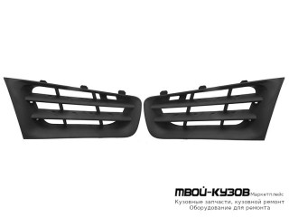 РЕШЕТКА РАДИАТОРА ЛЕВАЯ + ПРАВАЯ (КОМПЛЕКТ) (ТАЙВАНЬ) для Renault MEGANE (2003-2007)