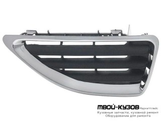 РЕШЕТКА РАДИАТОРА ПРАВАЯ СТОРОНА ХРОМ-ЧЁРНЫЙ (ТАЙВАНЬ) для Renault MEGANE (07.1999 - 02.2003)