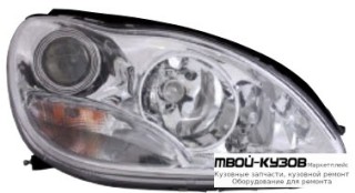 ФАРА ЛЕВАЯ + ПРАВАЯ (КОМПЛЕКТ) ТЮНИНГ ЛИНЗОВАННАЯ (DEVIL EYES) С 2 СВЕТЯЩИЙСЯ ОБОДК БЕЗ КОРРЕКТОР (EAGLE EYES) ВНУТРИ ХРОМ для Mercedes W220 (10.1998-)