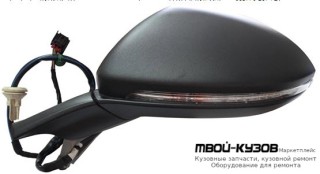 ЗЕРКАЛО ЛЕВАЯ СТОРОНА ЭЛЕКТР С ПОДОГРЕВОМ , ДИОД УКАЗАТЕЛЬ ПОВОРОТА 6 КОНТ (ASPHERICAL) (ТАЙВАНЬ) для Volkswagen GOLF VII (2012-)