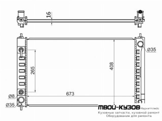 РАДИАТОР ОХЛАЖДЕНИЯ 2.5 , 3.5 AT для Nissan X-TRAIL (03.2007-)