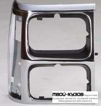 РЕШЕТКА РАДИАТОРА ПРАВАЯ СТОРОНА П/ ДВУХЛАМП ХРОМ-ЧЁРНЫЙ (ТАЙВАНЬ) для Jeep CHEROKEE (1984-1996)