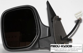ЗЕРКАЛО ЛЕВАЯ СТОРОНА ЭЛЕКТР С ПОДОГРЕВОМ (CONVEX) (ТАЙВАНЬ) для Peugeot PARTNER / CITROEN BERLINGO (10.1996-), Citroen BERLINGO / PEUGEOT PARTNER (01.2003-), Citroen BERLINGO / PEUGEOT PARTNER (10.1996 - 12.2002)
