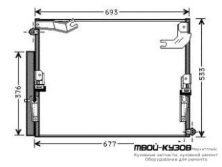 LANDCRUISER {LX470} КОНДЕНСАТОР КОНДИЦИОНЕРА С 2 КОНДИЦИОНЕРА для Toyota LANDCRUISER 100 (1998-)