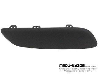 МОЛДИНГ БАМПЕРА ПЕРЕДНИЙ ПРАВАЯ СТОРОНА ВНЕШНИЙ ЧЁРНЫЙ (ТАЙВАНЬ) для Peugeot 307 (2005-)